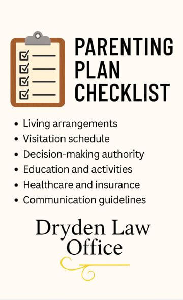 Parenting Plan Checklist Dryden Law Office